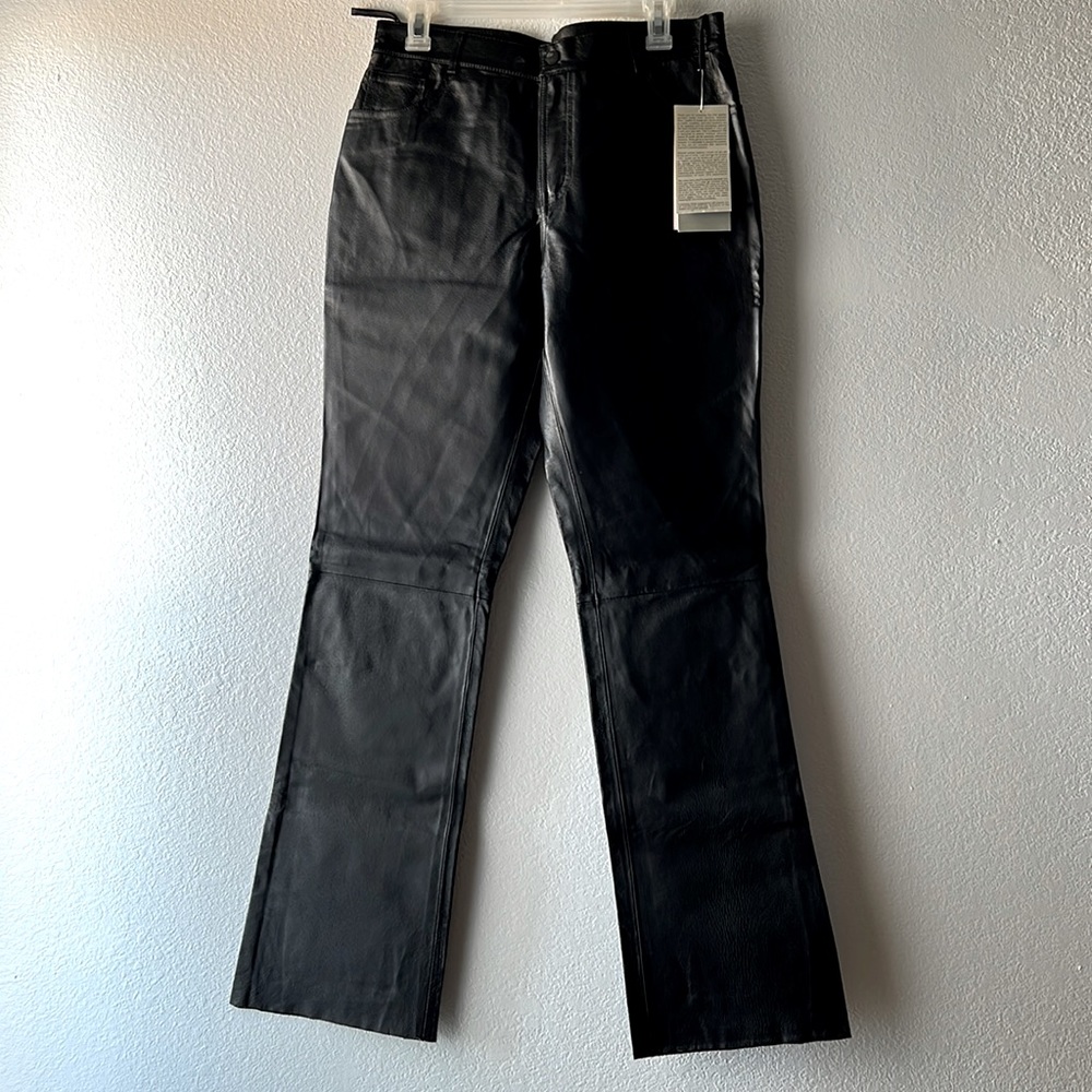 Monroe & Main black leather pants size 8